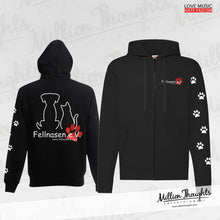 Load the image into the gallery viewer, Fellnasen e. V. - &quot;ZIP-THRU-HOODIE-SWEATSHIRT&quot;
