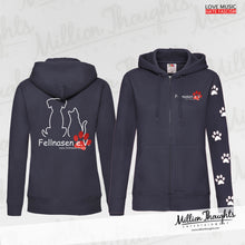 Load the image into the gallery viewer, Fellnasen e. V. - &quot;ZIP-THRU-HOODIE-SWEATSHIRT&quot;
