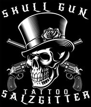 Load the image into the gallery viewer, Skull Gun Tattoo
